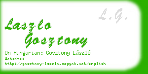 laszlo gosztony business card