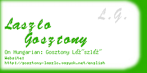 laszlo gosztony business card